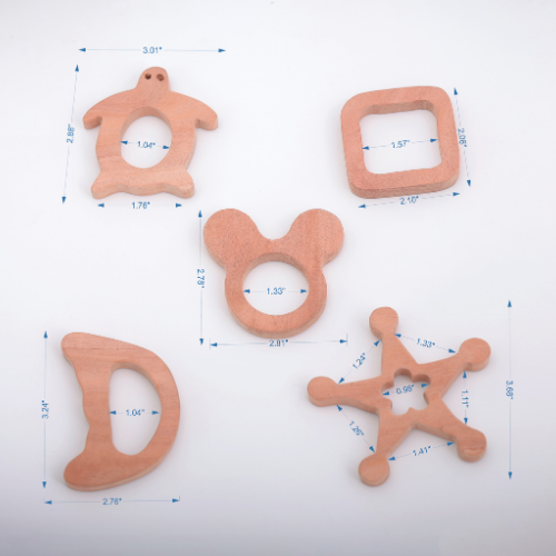 NeemKala Creative Shape Neem Wood Teethers – Natural, Non-Toxic Teething Toys for Curious Little Hands