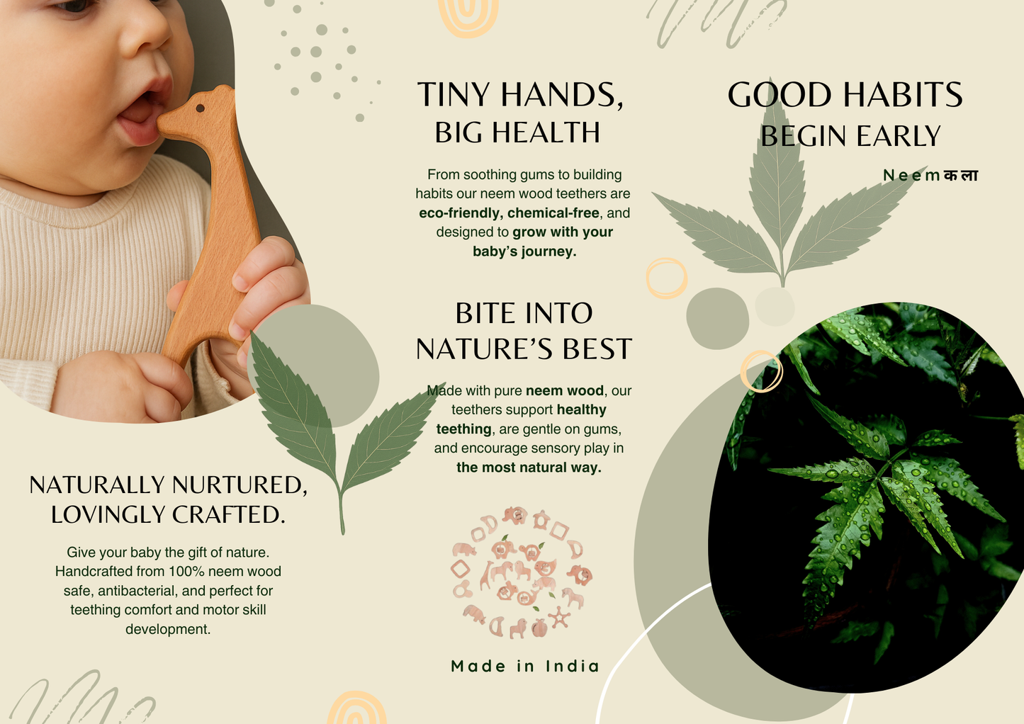 Handcrafted Neem Wood Animal Teether – Safe, Natural & Antibacterial | NeemKala