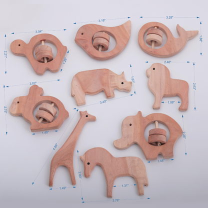 Wild Wonders – 8-Piece Neem Wood Animal Set